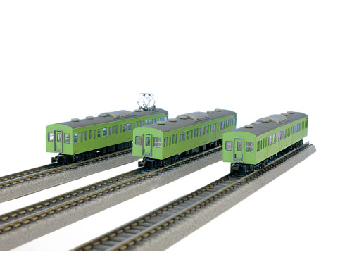 T022-6 国鉄103系 ウグイス 山手線タイプ 増結3両セット