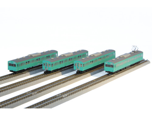 T022-9 国鉄103系 エメラルドグリーン 常磐線タイプ 基本4両セット