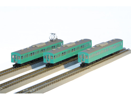 T022-10 国鉄103系 エメラルドグリーン 常磐線タイプ 増結3両セット