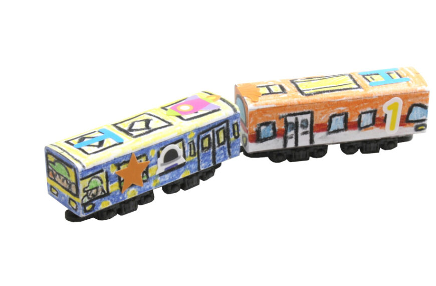 SA007-2 客車（ブル－） ラベルタイプ専用カスタムラベル 無地ホワイト